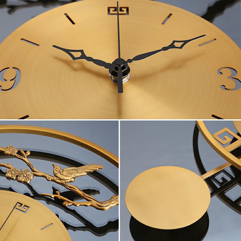 Chinese Large Decorative Wall Clock for Living Area