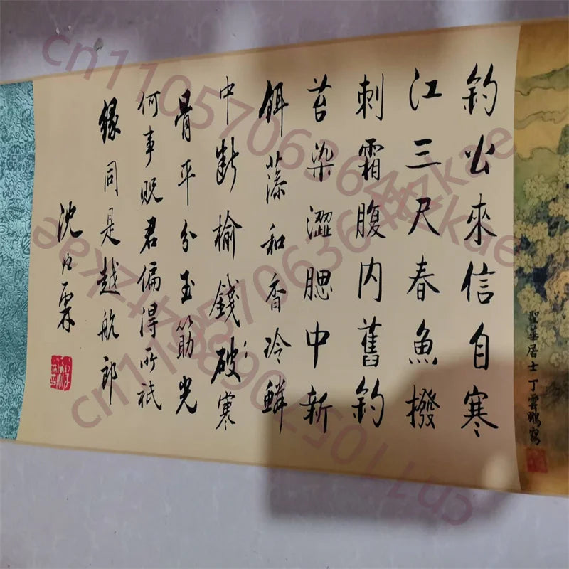 Alte chinesische Schriftrolle – Tuschemalerei „Acht Unsterbliche“ von Ding Yunpeng