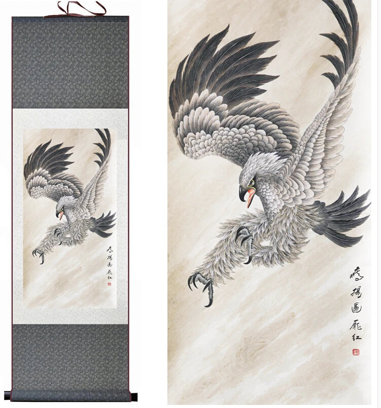 Eagle painting Chinese Art Painting Home Office Decoration Chinese eagle painting eaglePrinted painting