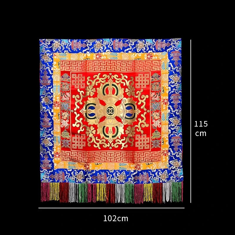 Tibetan Cross Vajra Embroidered Offering Cloth