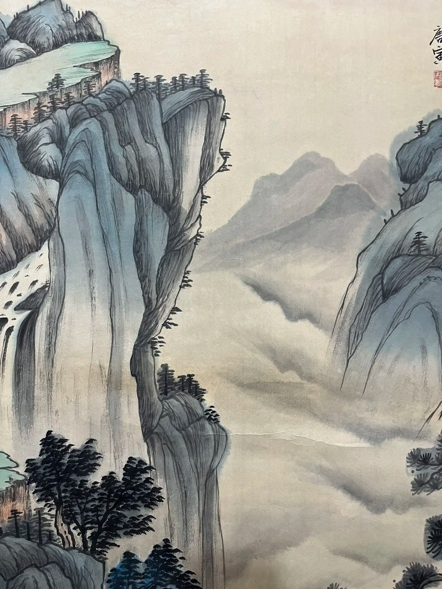 Classical Landscape Hanging Scroll Painting – After Tang Yin (200 × 80 cm)