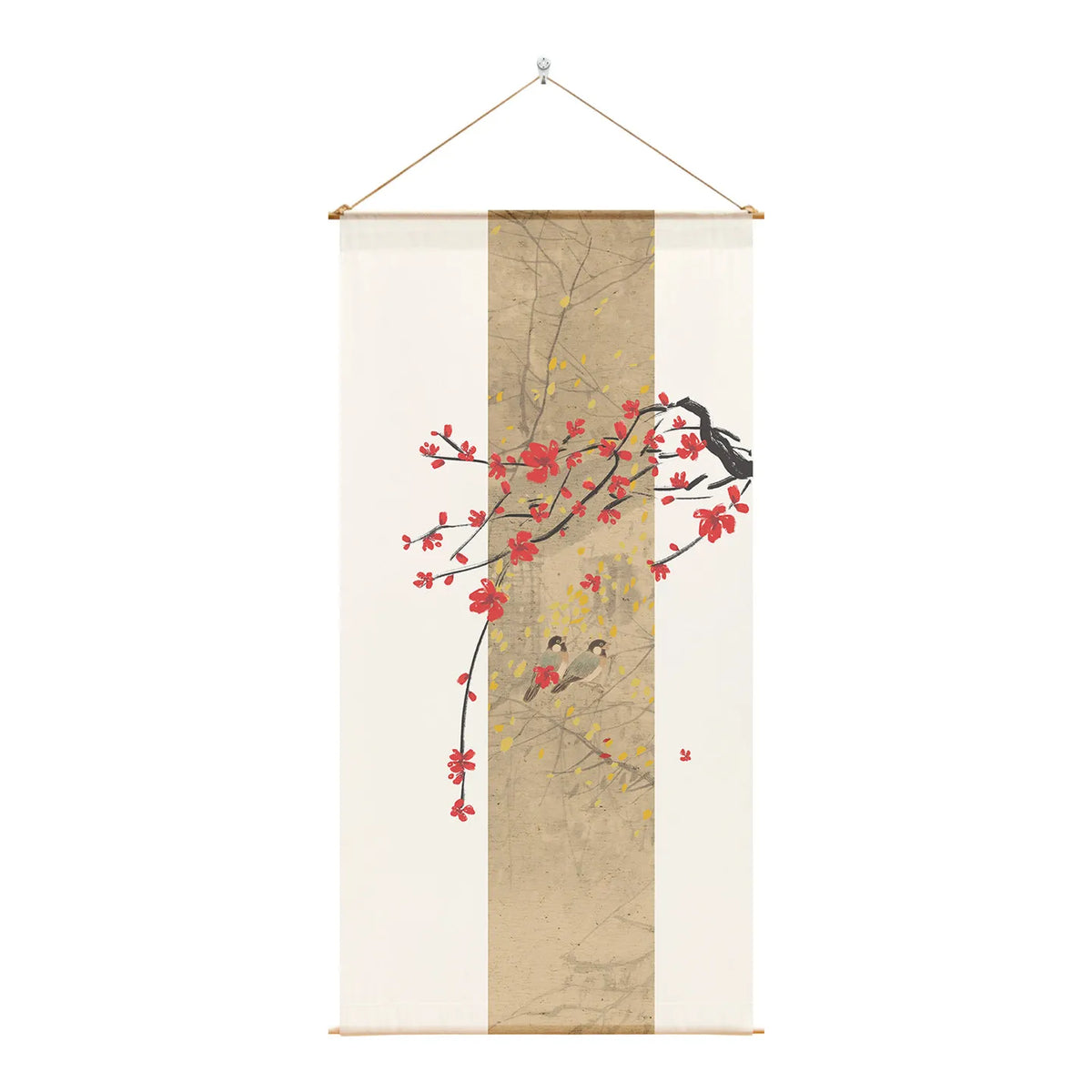 Japanese Zen Sheer Gauze Hanging Room Divider | Tea Room & Meditation Drape
