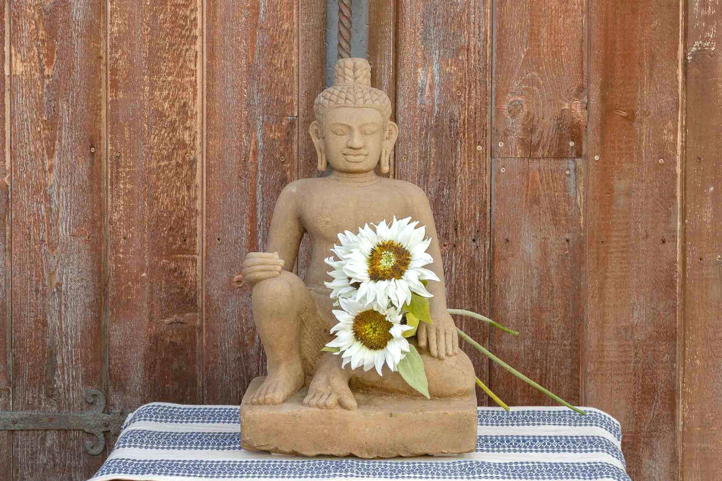 Cambodian Vintage Sandstone Khmer Deity
