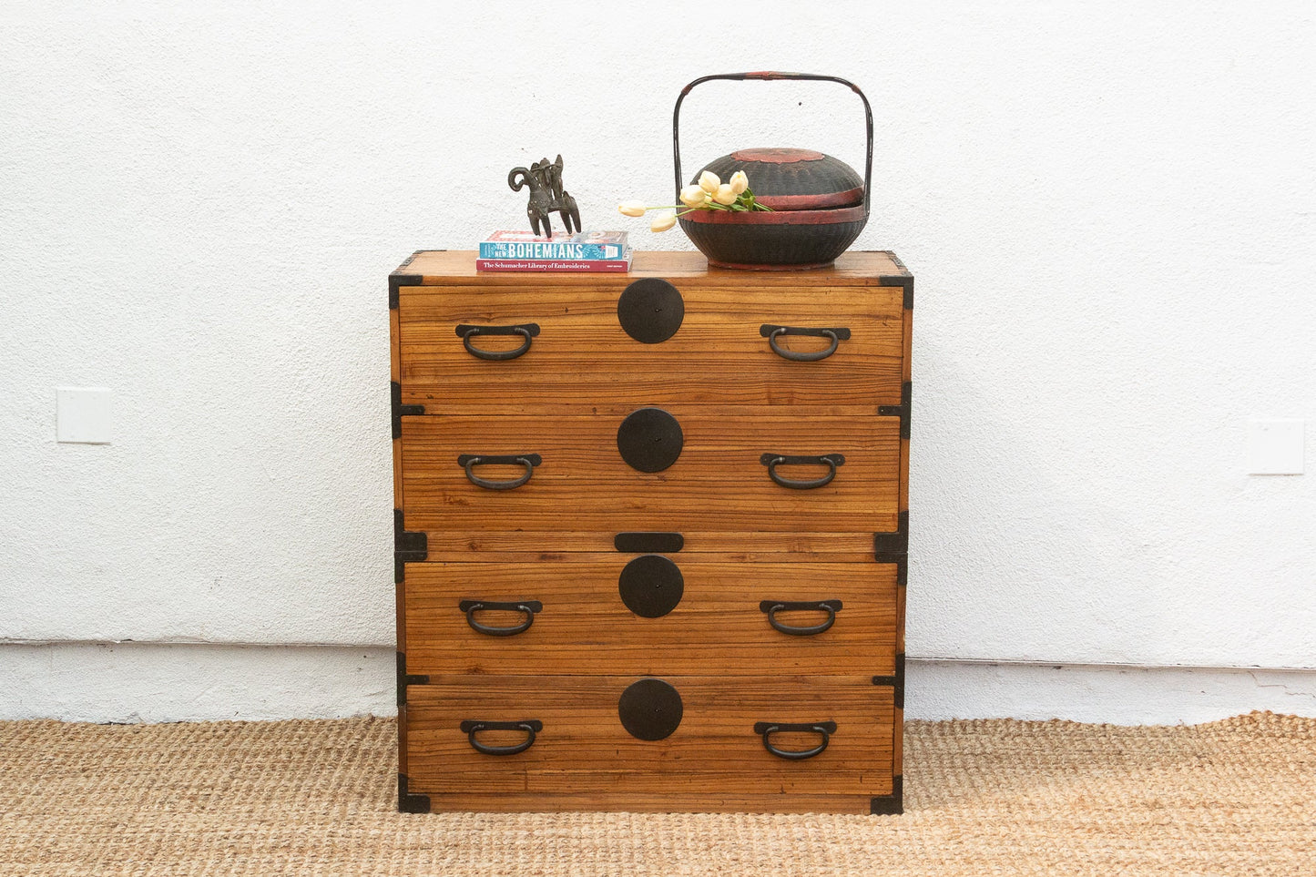 Antique Japanese 2-Piece Tansu Dresser
