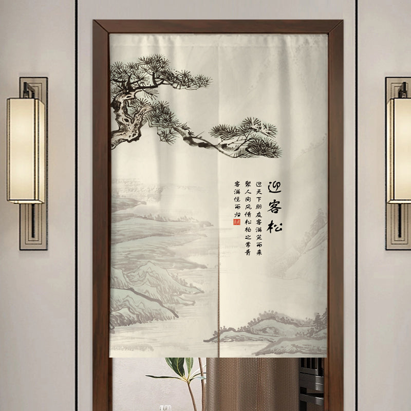 Chinese Cloth Door Screen