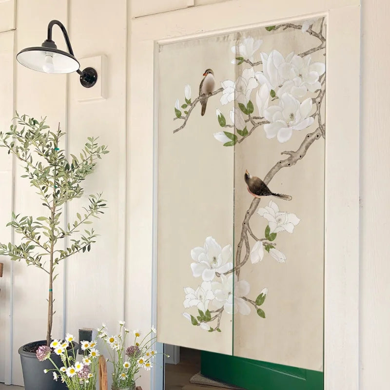 Vikama Chinese-Style Zen Half-Door Curtain – Fabric Partition for Home & Kitchen