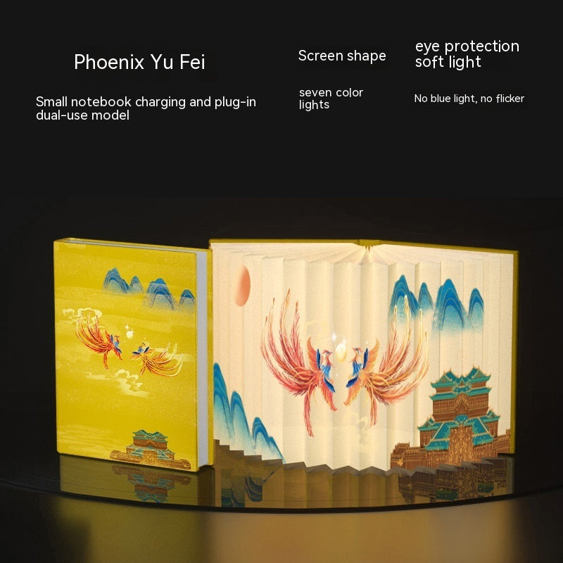 Unique Folding Book Accordion Style Lamp