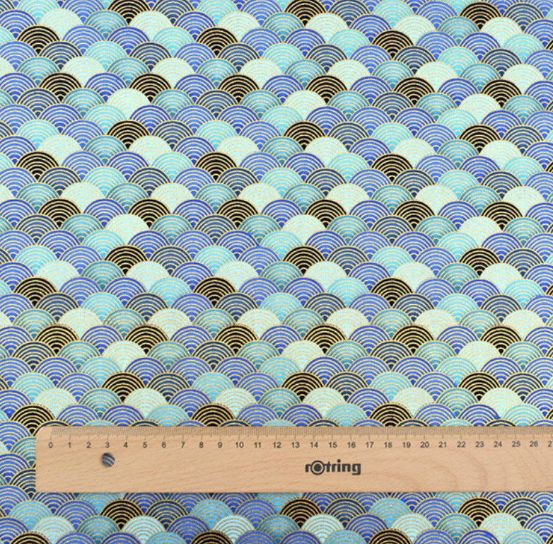 Japanese Style with Wind Stamping Handmade Fabric
