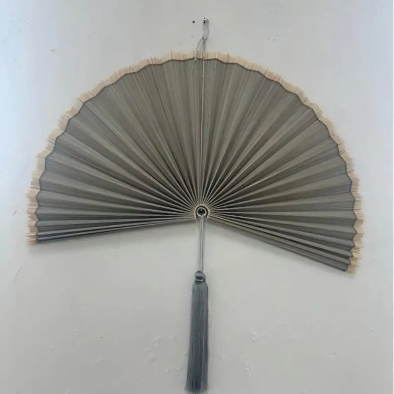 Handcrafted Bamboo Woven Hanging Fan – New Chinese Style Wall Decor & Scene Layout