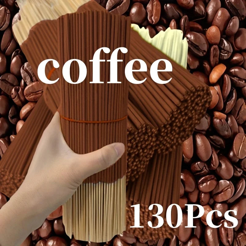 20/55/90/130Pcs Natural Coffee Aroma Sticks - High-Quality Wooden Aroma Sticks for Home Air Purification, Relaxation, Yoga, Office and Tea Room - Perfect for Halloween, Christmas, Easter, Etc., Coffee Bar Accessories