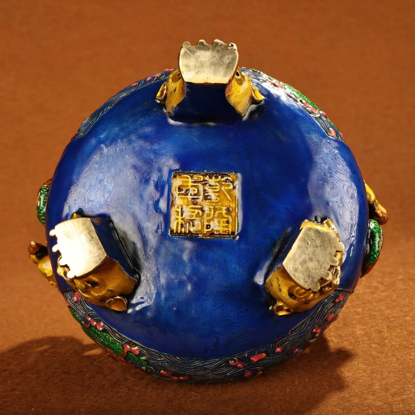 8" Tibetan Bronze Cloisonné Panlong Incense Burner – Asian Home Decor