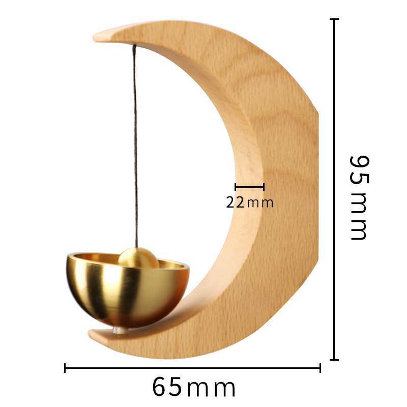 Japanese Suction Wind Chime Solid Wood and Reminder Bell