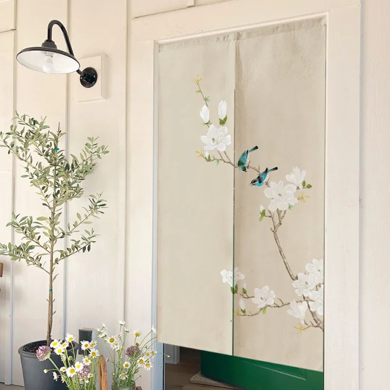 Vikama Chinese-Style Zen Half-Door Curtain – Fabric Partition for Home & Kitchen