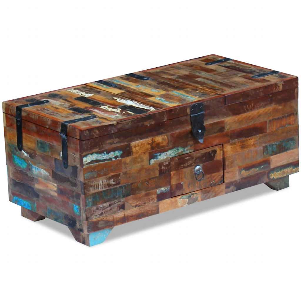 Handcrafted Reclaimed Wood Storage Coffee Table Chest