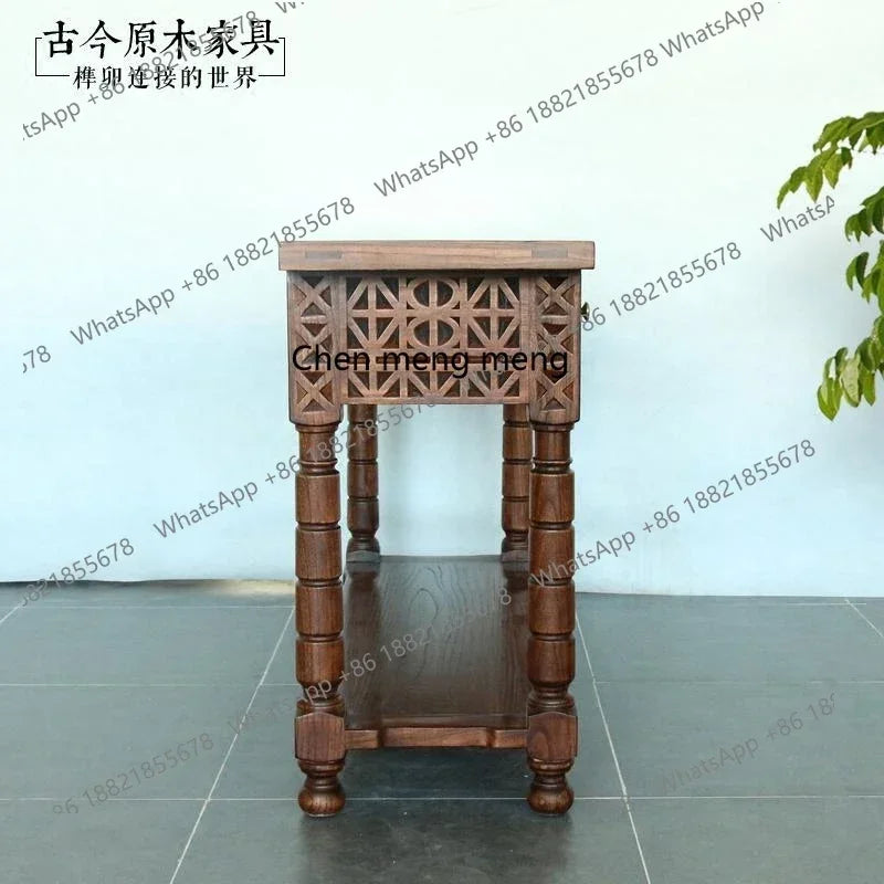 Q181 Southeast Asian Style Solid Wood Entryway Table Ancient and Modern Natural Wood Furniture Vintage Entryway Table