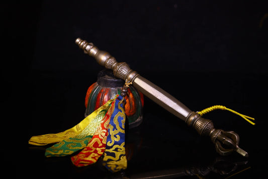 16" Cinnabar Vajra Phurpa with Bodhi Root Base – Temple Dorje Mace