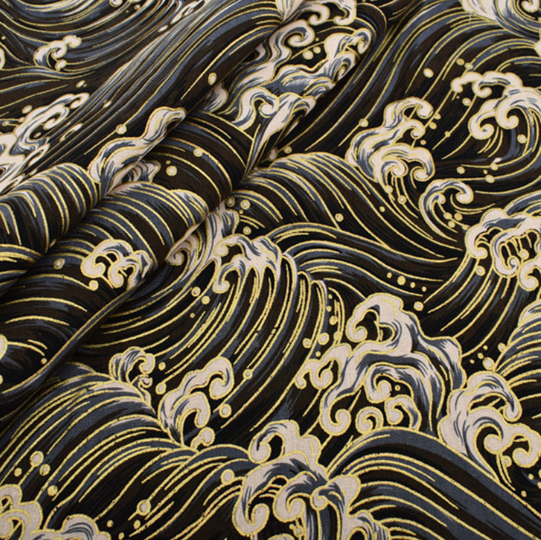 Japanese Style with Wind Stamping Handmade Fabric