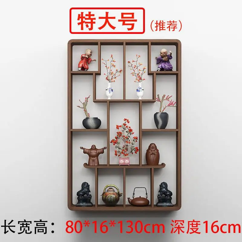 Wall or Floor Solid Wood Duobao Bogu Shelf | Curio Display Rack