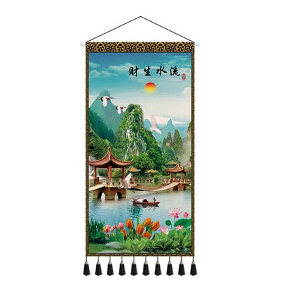 Chinese Style Water Shengcai Large Tapestry