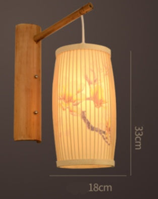 Woven Bamboo Chinese Bamboo Art Wall Lamp