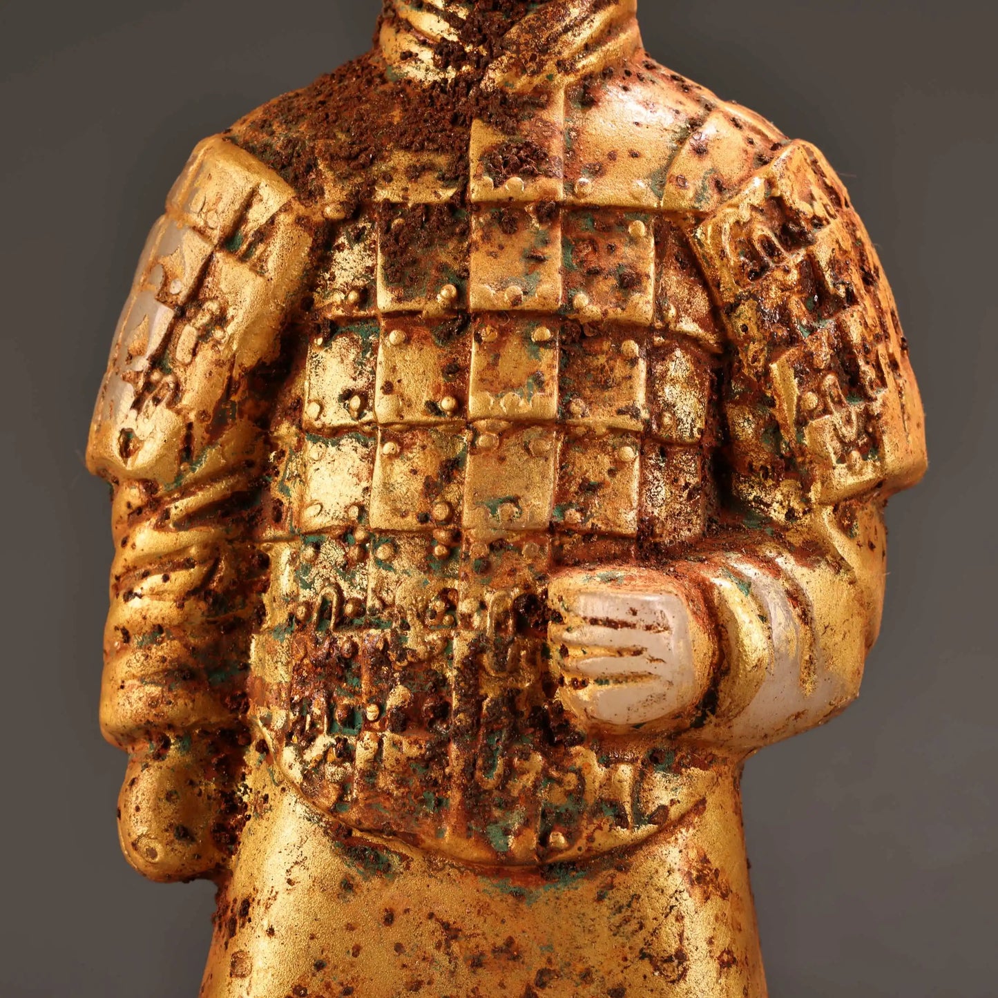 Nepalese Temple White Jade Gilded Guardian General Statue