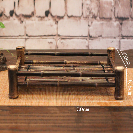 Handmade Purple Bamboo Cup Holder or Tray