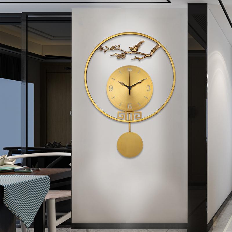 Chinese Large Decorative Wall Clock for Living Area