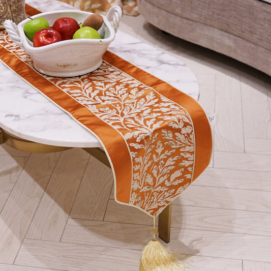 Elegant Chinese-Style Cotton Table Runner
