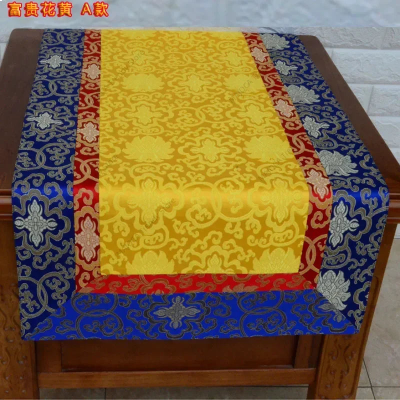 Tibetan Buddhism TableCloth High Quality Silk Satin Classical Home Religion Decorative Cover Buddhist Temple
