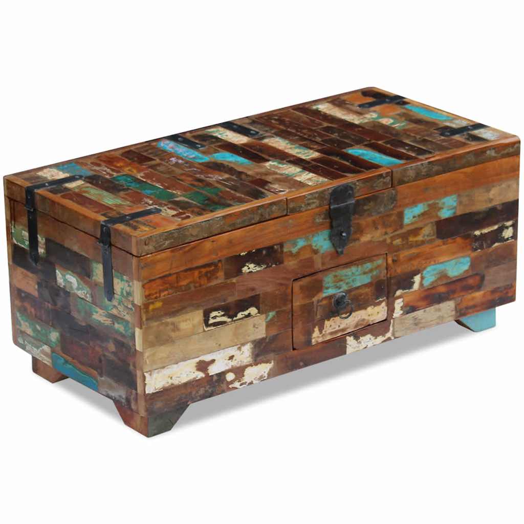 Handcrafted Reclaimed Wood Storage Coffee Table Chest