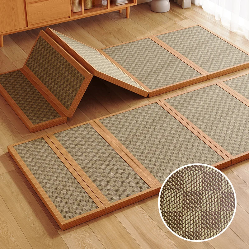 Faltbare japanische Tatami-Rattanmatte – Kühlende Sommer-Bodenmatte