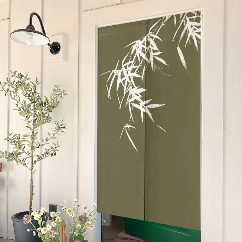 Vikama Chinese-Style Zen Half-Door Curtain – Fabric Partition for Home & Kitchen