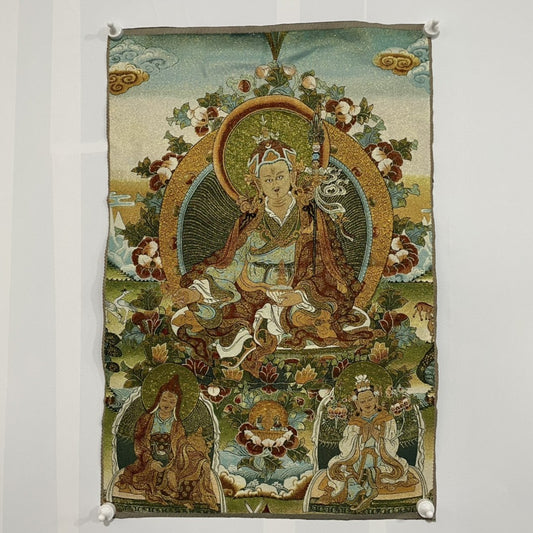 Tibetan Thangka Embroidered Silk Brocade Tapestry – Buddha Art