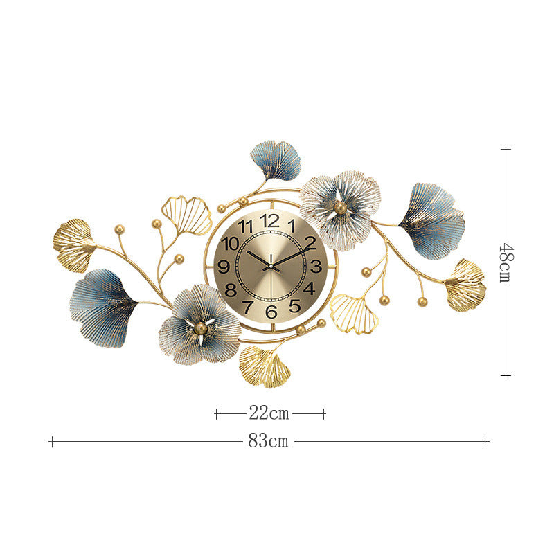 Chinese Ginkgo Leaf Handmade Wall Clock
