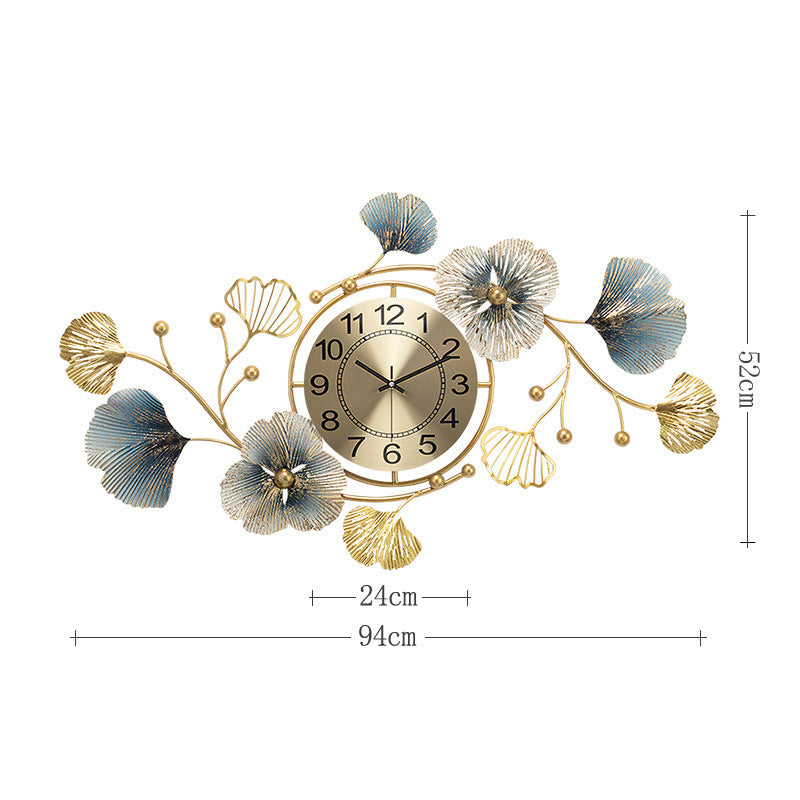 Chinese Ginkgo Leaf Handmade Wall Clock