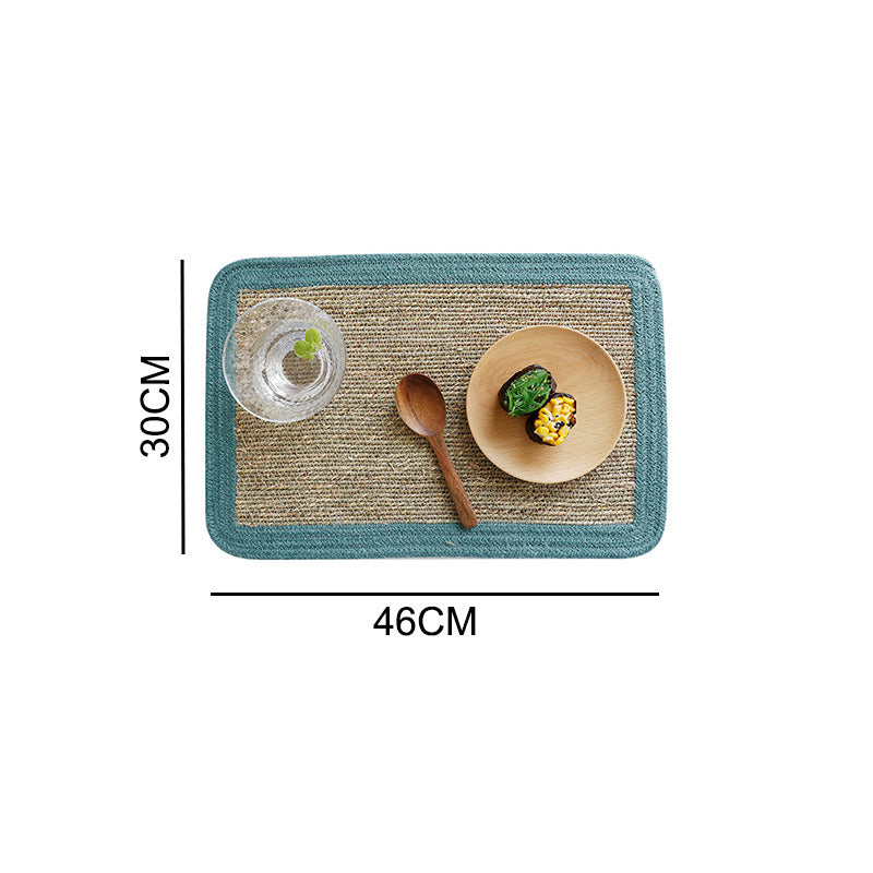 Japanese Style Breathable Jute Woven Thickened Placemat