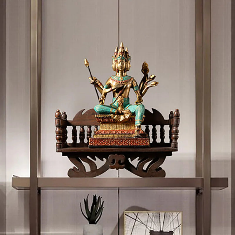 Southeast Asian Style Home Decoration, Sofa Model, Solid Wood Decoration, Living Room Buddha Base, Porch