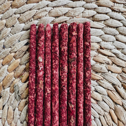 Rosenblüten | 8 heilige natürliche Räucherstäbchen |