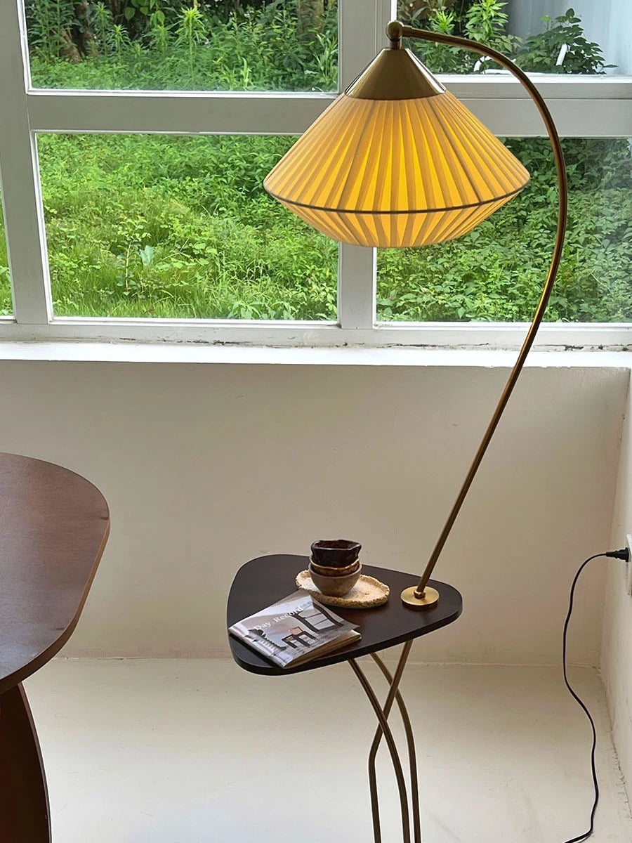 Japanese Retro Floor Lamp Living Room SofaSide Standing Lamp Bedside Lamp Medieval Creative Home Decoration Lamp LED Shelf Light
