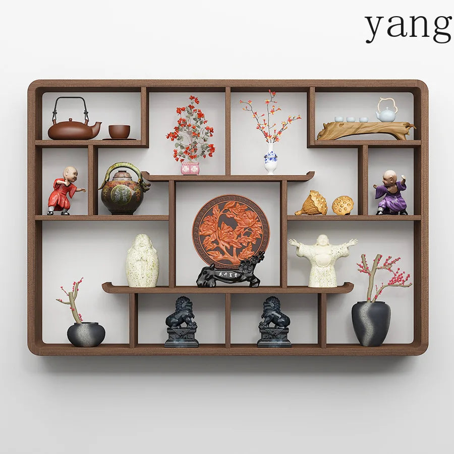 Solid Wood Duobao Bogu Display Shelf | Modern Chinese Curio Etagere