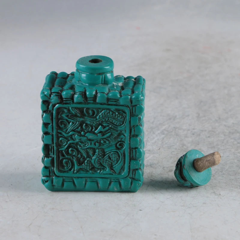 Chinese Resin Hand Carved Dragon Snuff Bottle