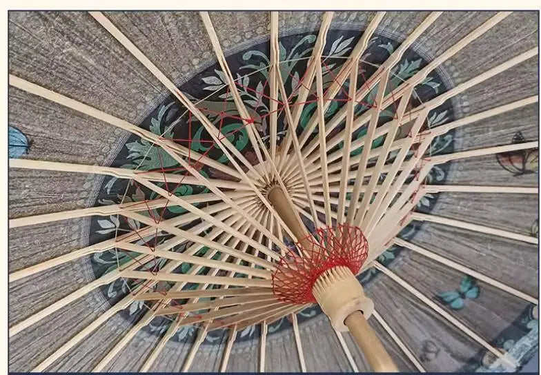 Thailand Oil Paper Umbrella Vintage Southeast Asia 85cm