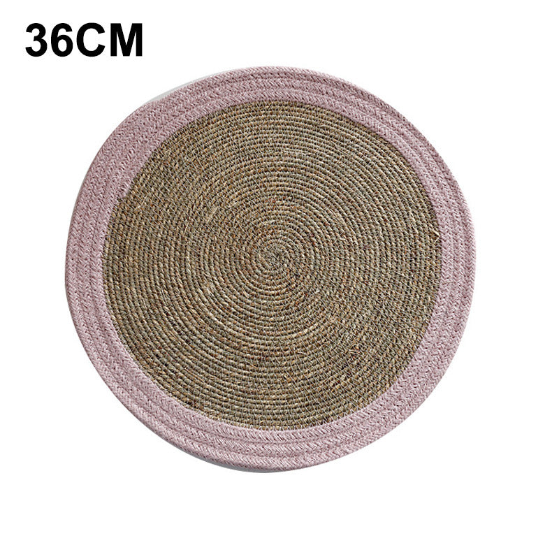 Japanese Style Breathable Jute Woven Thickened Placemat