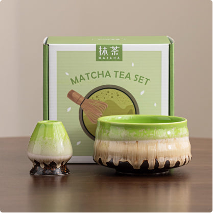 Ceramic Matcha Bowl Set – Two-Piece Stoneware
