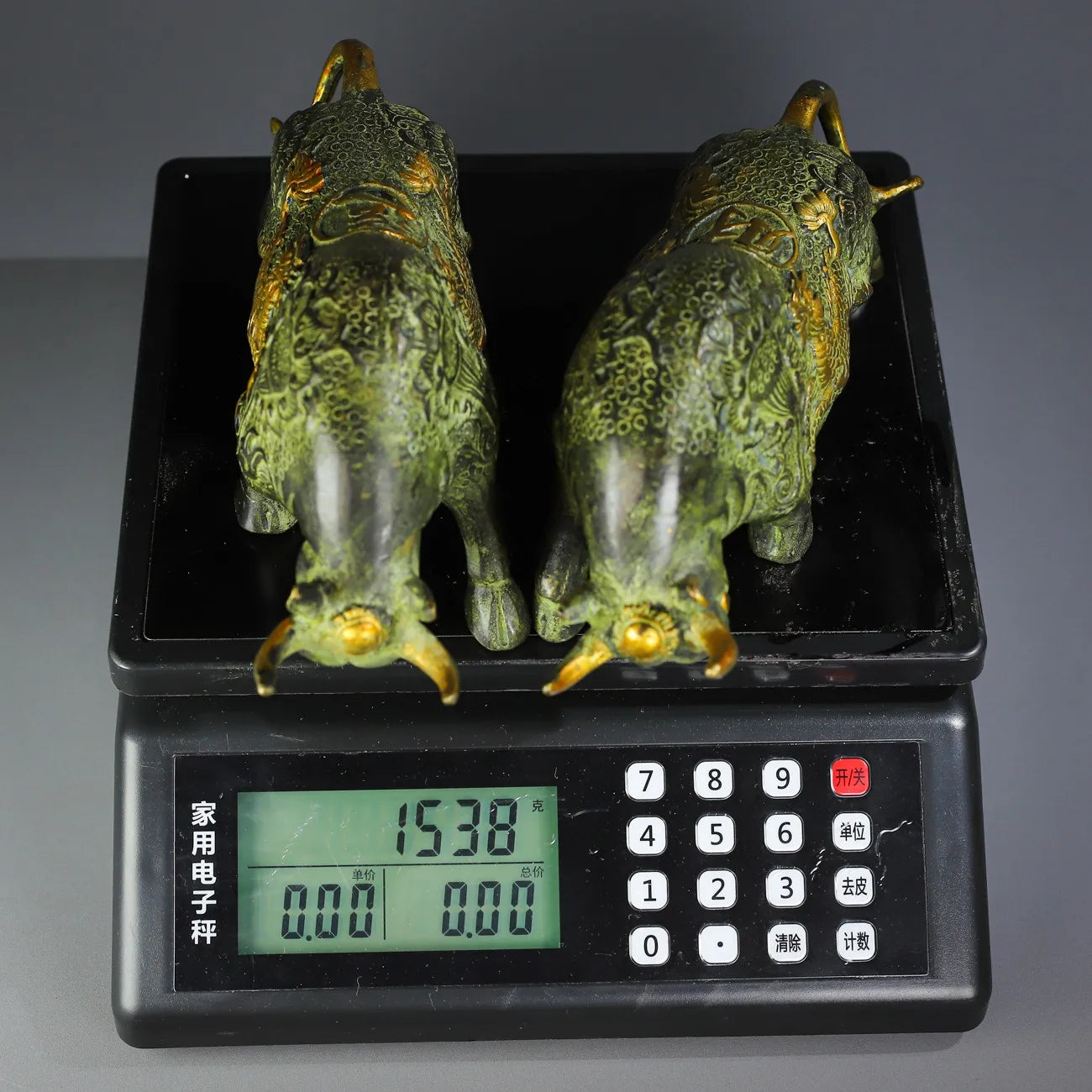 8" Brass Kirin “Struggling Bull” Statues (Pair) – Bullish Wealth Guardians
