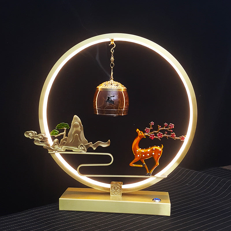 New Chinese Copper Altar and Fountain with Lights, Sound and Aromatherapy