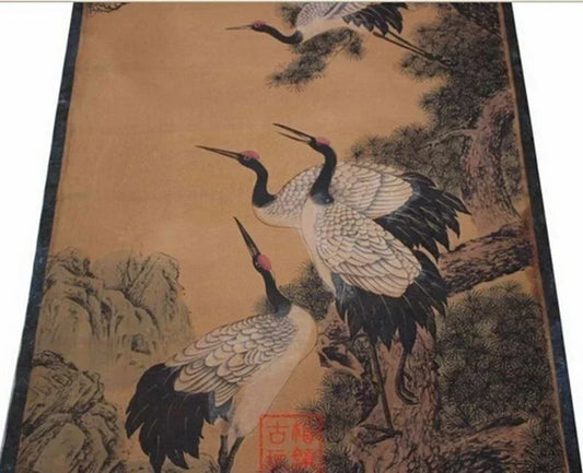 Chinesische Posterrolle - Die schöne Figur Kalligraphie und Malerei
