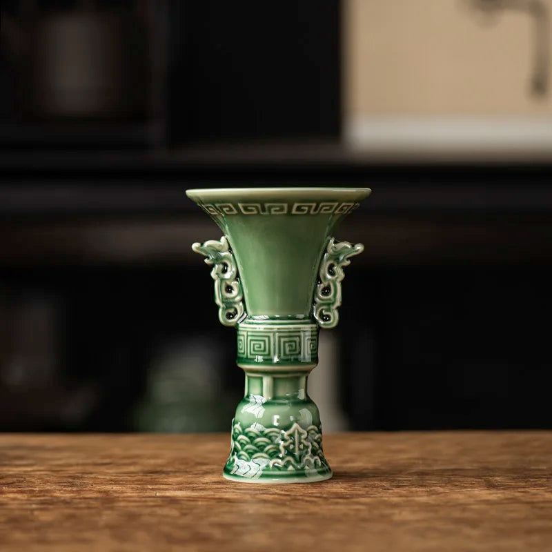 Dehua Ceramic Celadon Tea Cup Antique Drinkable Master Kung Fu Tea Set Drink Anti-scalding Tea Bowl