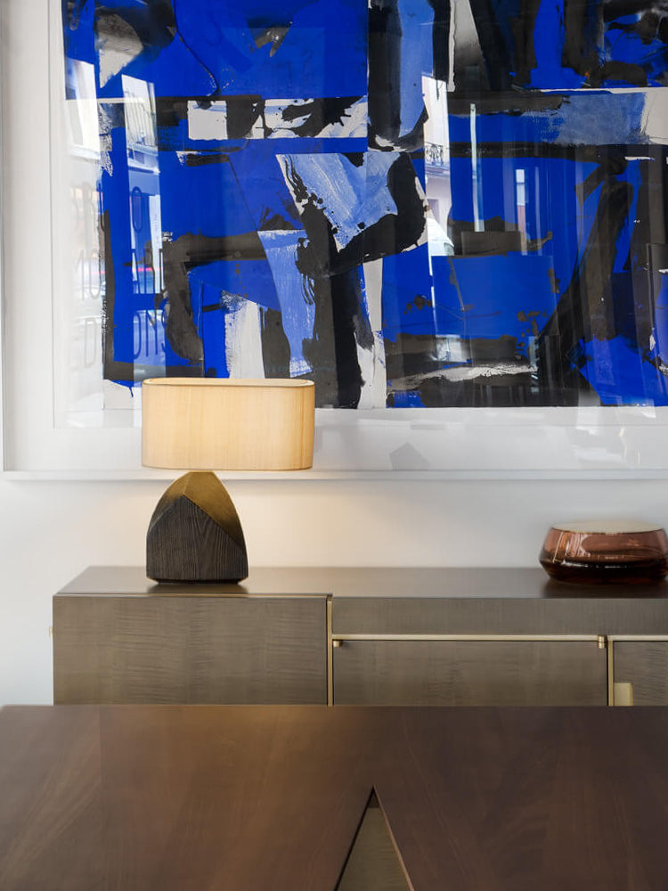 Japanese Wabi-Sabi Resin Table Lamp