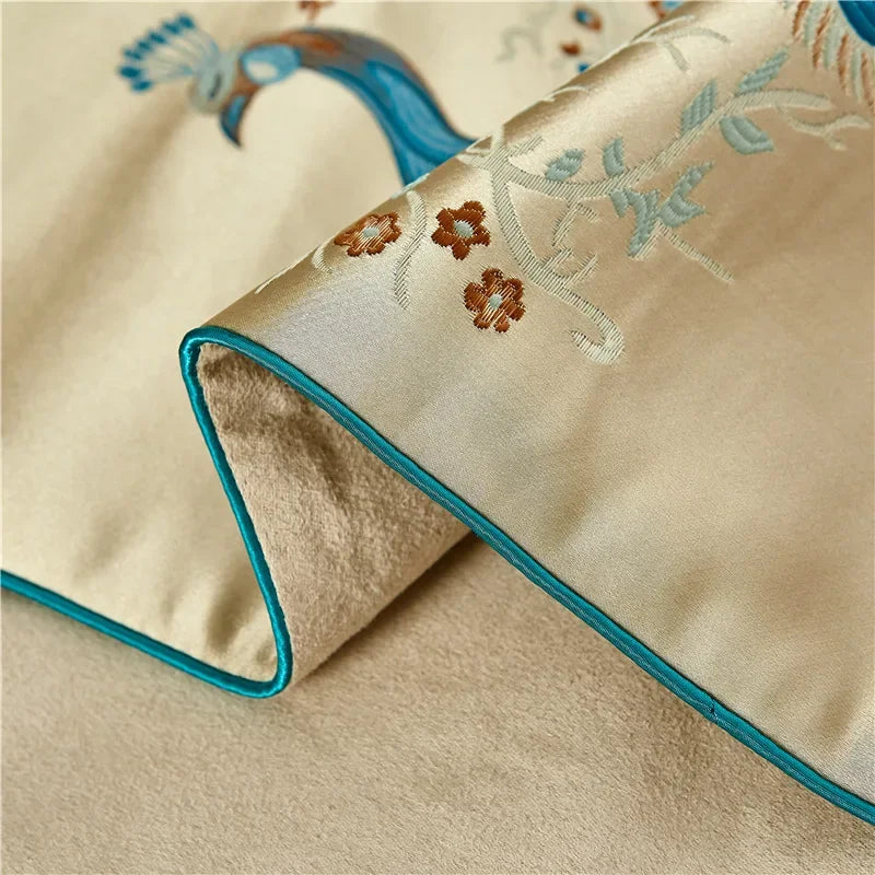 Modern New Chinese Long Table Runner – Minimalist Zen Tablecloth for Dining, Tea Tables & Entry Cabinets